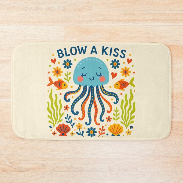 Item preview, Blow a Kiss Jellyfish – Scandinavian Folk Art Nursery Rhyme by heidiannemorris © designed and sold by FOLK ART FUSION by heidiannemorris.
