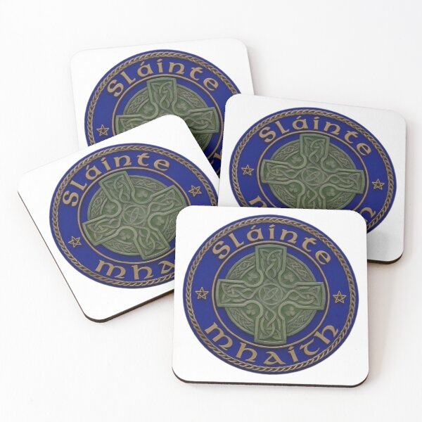Item preview, Sláinte Mhaith Celtic Knotwork - Deep Blue and Vintage Gold designed and sold by MuggyandMo.