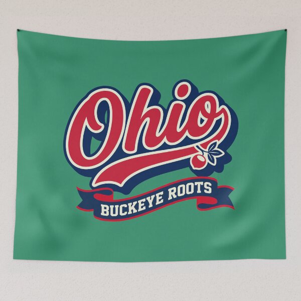 Item preview, Ohio Buckeye Roots Retro Vintage Script designed and sold by Cozy-Old-Pub.