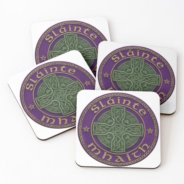 Item preview, Sláinte Mhaith Celtic Knotwork - Royal Purple and Vintage Gold designed and sold by MuggyandMo.