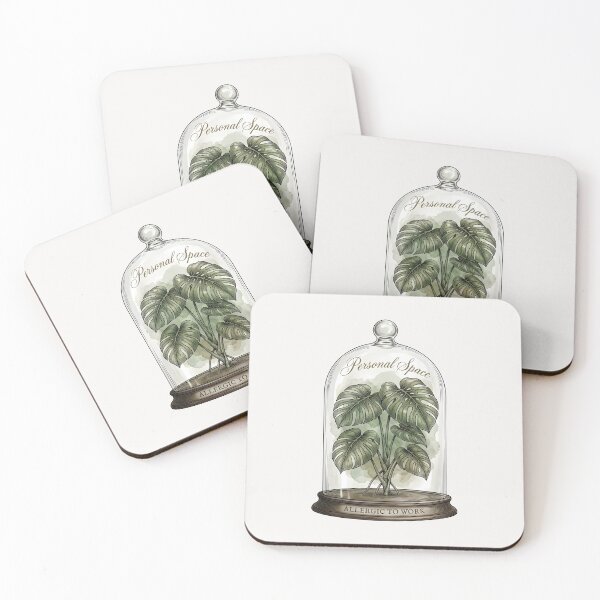 Item preview, Personal Space Allergic To Work Monstera Introvert designed and sold by SplashTastic.