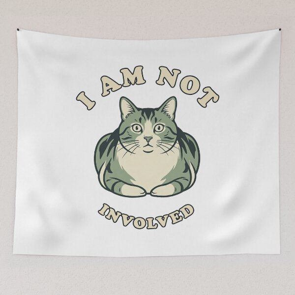 Item preview, I Am Not Involved | Funny Suspicious Tabby Cat Graphic designed and sold by Akio Saiko.