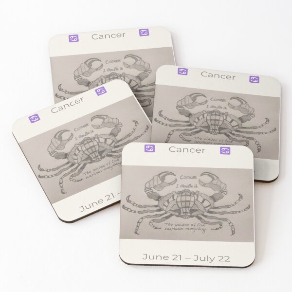 Item preview, Cancer Zodiac – Crab Pencil Drawing with Quote designed and sold by ManiPopi998877.