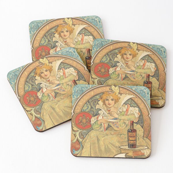 Item preview, Art Nouveau Vintage Rum Advertisement Elegant Woman Poster for Retro Art Lovers designed and sold by RickE.
