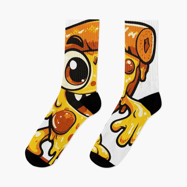 Item preview, A humorous monster character made entirely from a slice of pizza. The playful expression and simple composition make it ideal for stickers. designed and sold by Dejbar.