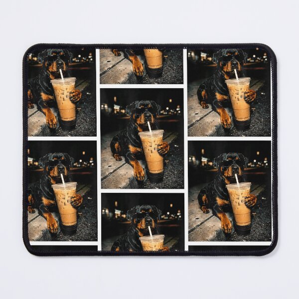 Item preview, Funny Rottweiler Metzgerhund Drinking Iced Coffee Lover Dog designed and sold by RDGNR.
