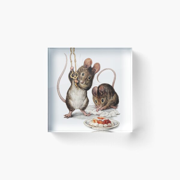 Item preview, Vintage Storybook Mouse Illustration Cute Kitchen Mice for Cottagecore Animal Lovers designed and sold by RickE.