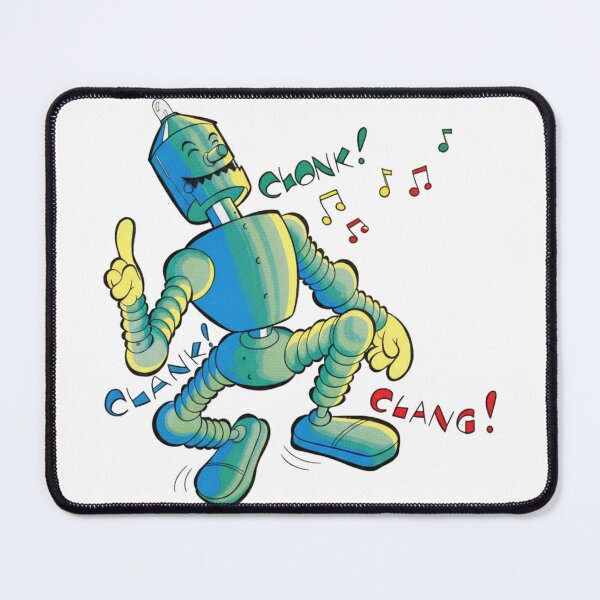 Item preview, Retro Cartoon Robot Illustration Dancing Tin Robot for Vintage Sci-Fi Fans designed and sold by RickE.