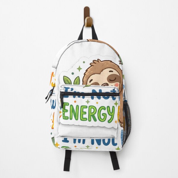 Item preview, I'm Not Lazy I'm Energy Efficient Funny Sleeping Sloth Sticker designed and sold by MCV-Designs.