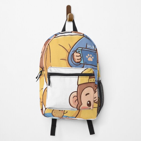 Item preview, Cute Gamer Monkey Playing Video Games Kawaii Monkey in Blue Hoodie with Boba Tea and Chips designed and sold by seven things shop.