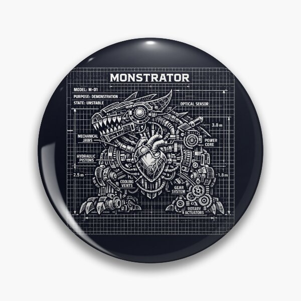 Item preview, Monstrator Mechanical Beast Blueprint Mecha Design Sci-Fi Schematic designed and sold by SplashTastic.