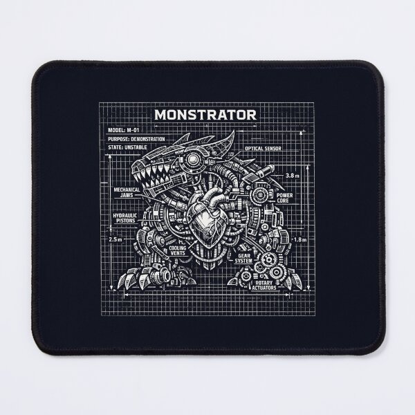 Item preview, Monstrator Mechanical Beast Blueprint Mecha Design Sci-Fi Schematic designed and sold by SplashTastic.