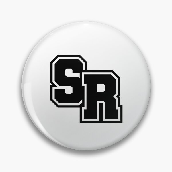 Item preview, Classic SR Bold Initials Black Monogram Art designed and sold by stickerorange.