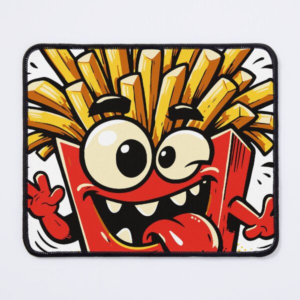Item preview, A silly monster made entirely of french fries with wild fry hair and a goofy face. The absurd concept makes it perfect for fun merchandise. designed and sold by Dejbar.
