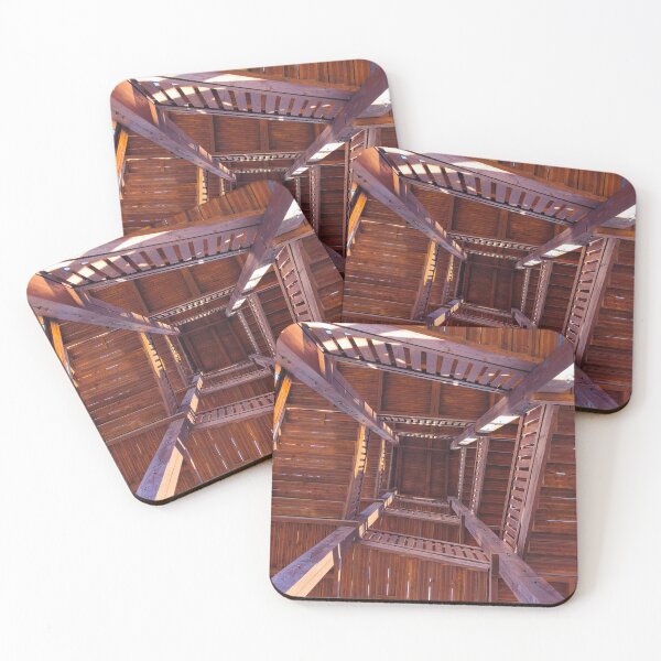 Item preview, Symmetric Wooden Architecture - Geometric Infinity Perspective Photography designed and sold by Kainicram.