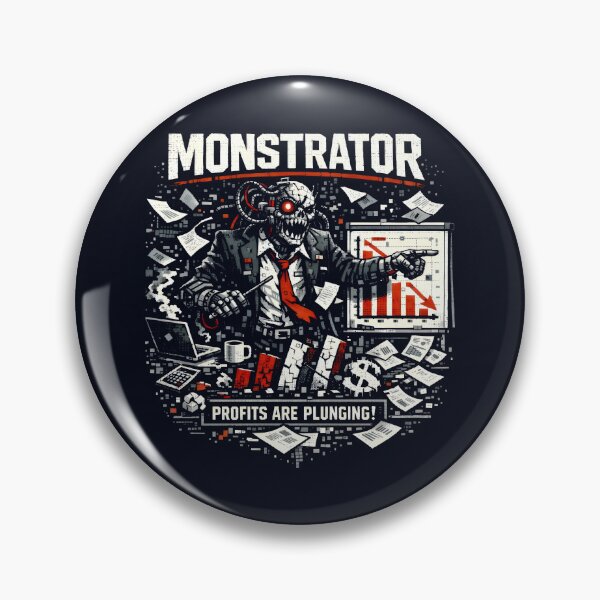 Item preview, Profits Are Plunging Monstrator Boss Corporate Satire Workplace Stress designed and sold by SplashTastic.