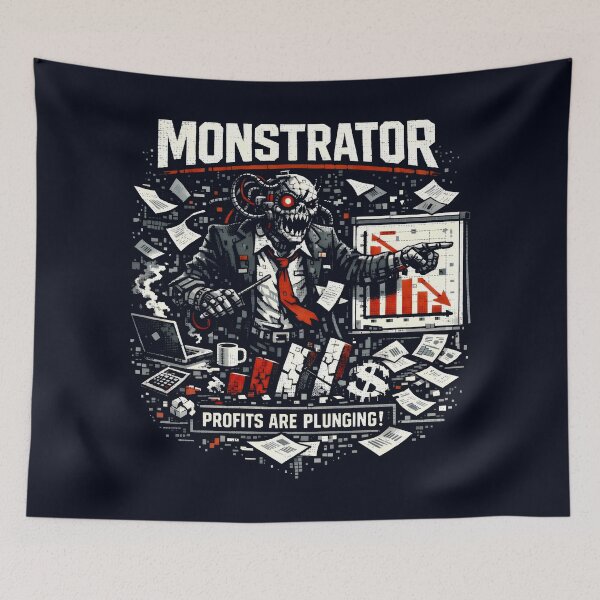 Item preview, Profits Are Plunging Monstrator Boss Corporate Satire Workplace Stress designed and sold by SplashTastic.