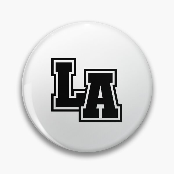 Item preview, Classic LA Bold Initials Black Monogram Art designed and sold by stickerorange.