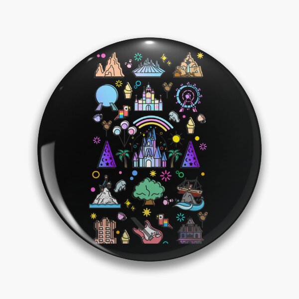 Item preview, Happiest Place on Earth Collection. It's a Small World, Haunted Mansion, Princess Castle, Manatee, Ferris Wheel Theme Park.  designed and sold by DoDoTee-Mart.