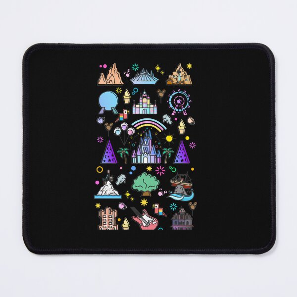 Item preview, Happiest Place on Earth Collection. It's a Small World, Haunted Mansion, Princess Castle, Manatee, Ferris Wheel Theme Park.  designed and sold by DoDoTee-Mart.