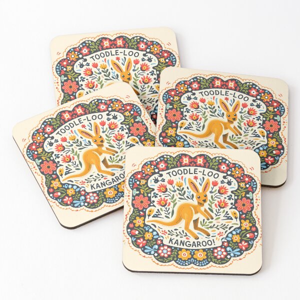 Item preview, Toodle-Loo Kangaroo – Scandinavian Folk Art Nursery Rhyme by heidiannemorris © designed and sold by FOLK ART FUSION by heidiannemorris.
