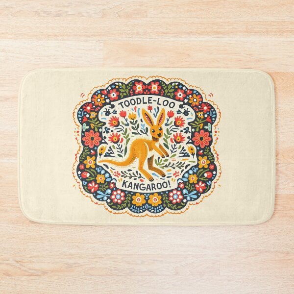 Item preview, Toodle-Loo Kangaroo – Scandinavian Folk Art Nursery Rhyme by heidiannemorris © designed and sold by FOLK ART FUSION by heidiannemorris.
