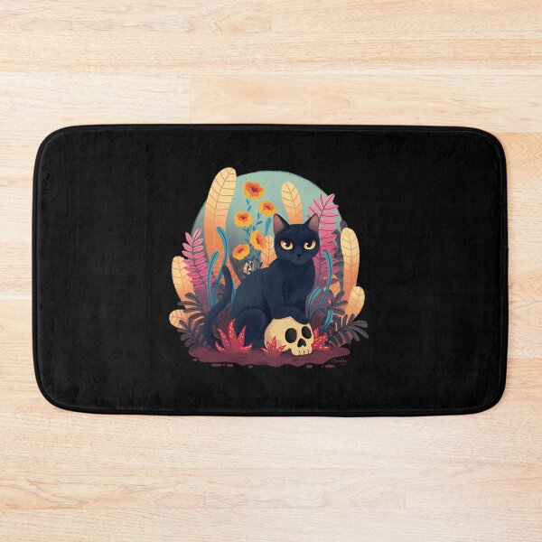 Item preview, Black Cat Wearing Skull Mask designed and sold by ihplpiyhzcw8.