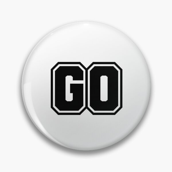 Item preview, Classic GO Bold Initials Black Monogram Art designed and sold by stickerorange.