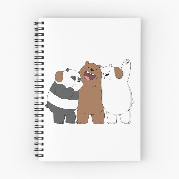 Item preview, Cute Bear Trio Hug – Panda, Grizzly & Ice Bear Cartoon Friends designed and sold by Bloomarie Art.