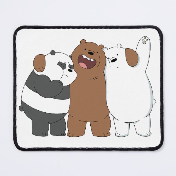 Item preview, Cute Bear Trio Hug – Panda, Grizzly & Ice Bear Cartoon Friends designed and sold by Bloomarie Art.