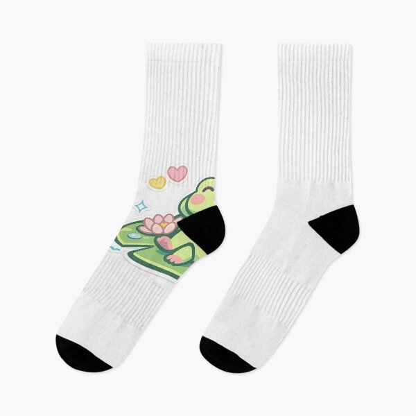 Item preview, Cute Relaxing Frog on Lily Pad – Kawaii Frog Cartoon Sticker | Pastel Cute Animal Design designed and sold by ArtWaveStudio8.