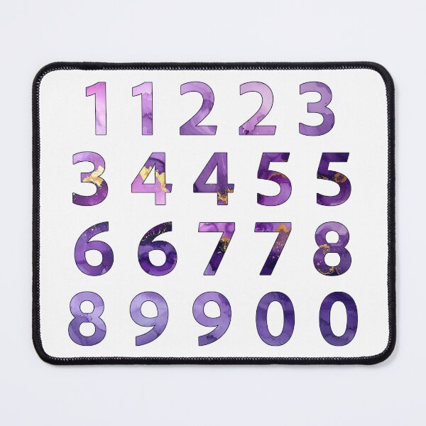 Item preview, Purple Marble Numbers with Gold Accents designed and sold by katifinell.