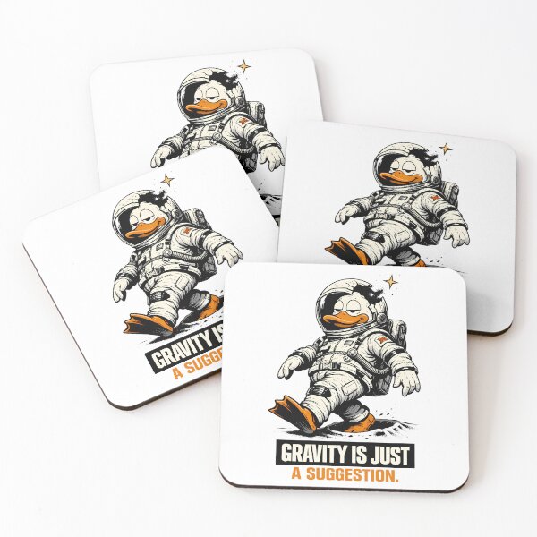 Item preview, Gravity Is Just A Suggestion Funny Astronaut Duck Space Art Vintage Comic Aesthetic Sarcastic Physics Science Quote by Vivaan Studio designed and sold by Vivaan Studio.