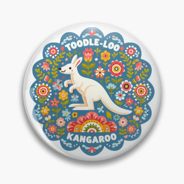 Item preview, Toodle-Loo Kangaroo – Scandinavian Folk Art Nursery Rhyme by heidiannemorris © designed and sold by FOLK ART FUSION.
