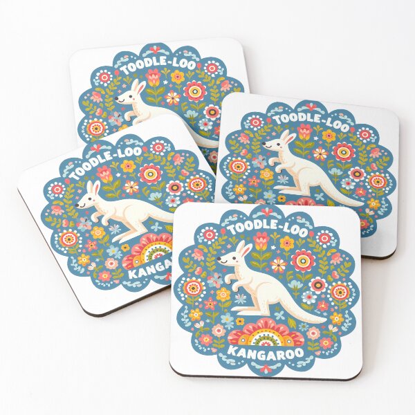 Item preview, Toodle-Loo Kangaroo – Scandinavian Folk Art Nursery Rhyme by heidiannemorris © designed and sold by FOLK ART FUSION by heidiannemorris.