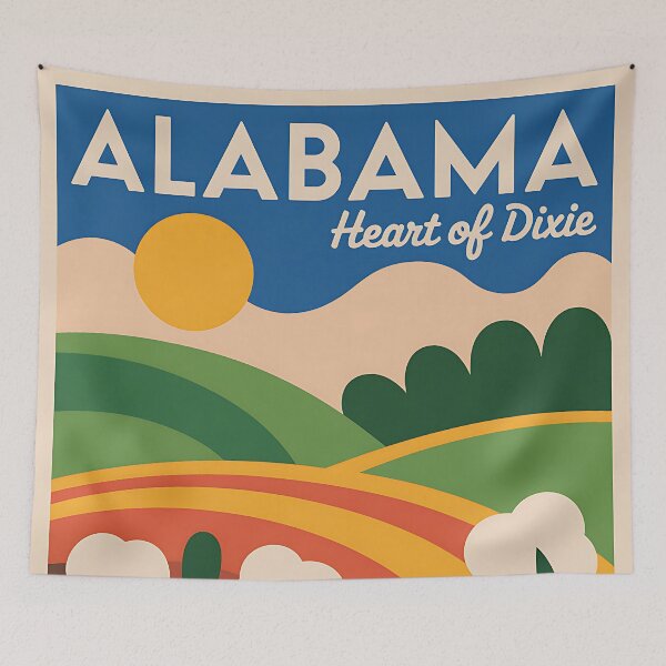 Item preview, Alabama - Travel Poster - USA designed and sold by PrintableTravel.