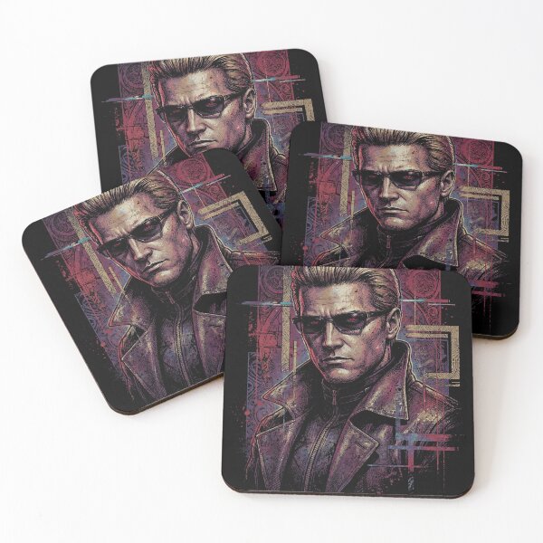 Item preview, Resident Evil Wesker Blonde Hair Red Glow Eyes Villain Icon designed and sold by Senpaiwaves.