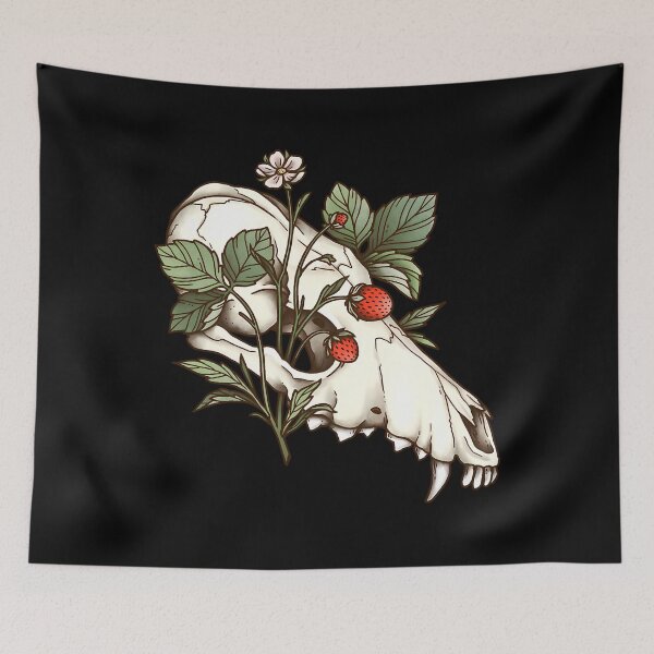 Item preview, Wolf Skull Floral Vulture Culture designed and sold by ihplpiyhzcw8.