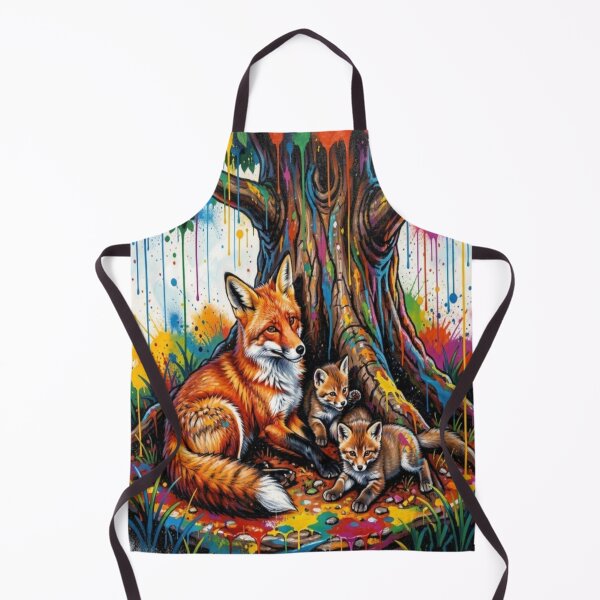 Item preview, Fox Family under the Magic Tree – Colorful Nature Art in 4D Flow designed and sold by FotoworldEdel.