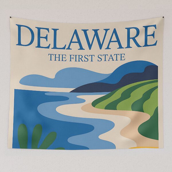 Item preview, Delaware - Travel Poster - USA designed and sold by PrintableTravel.