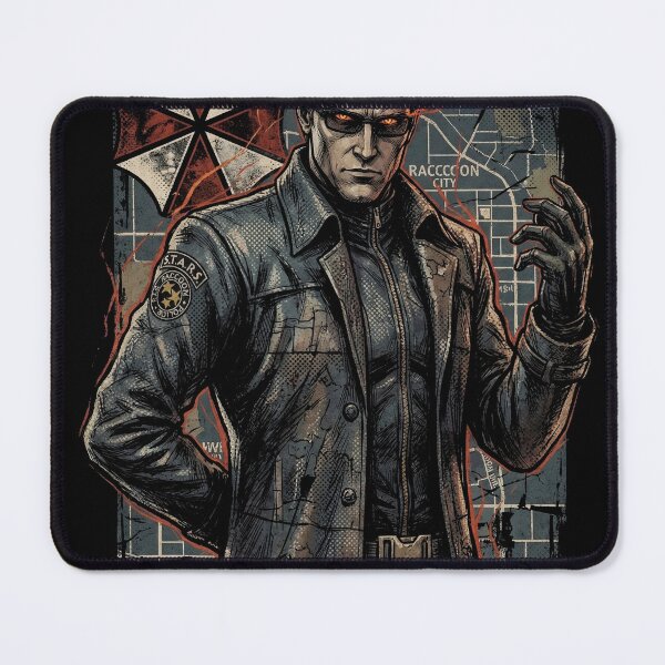 Item preview, Wesker RE Black Leather Coat Red Eyes Betrayal Portrait designed and sold by Senpaiwaves.