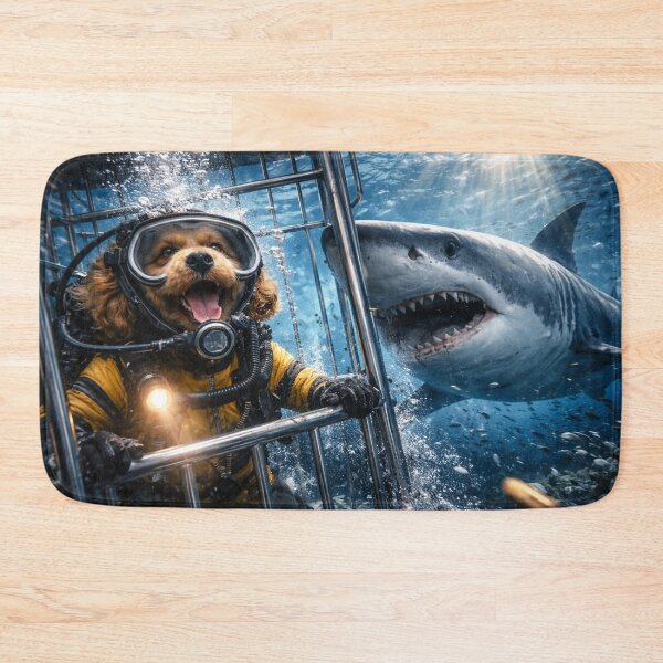 Item preview, Cockapoo Shark Cage Diving Adventure Art designed and sold by Cockapoo Society.