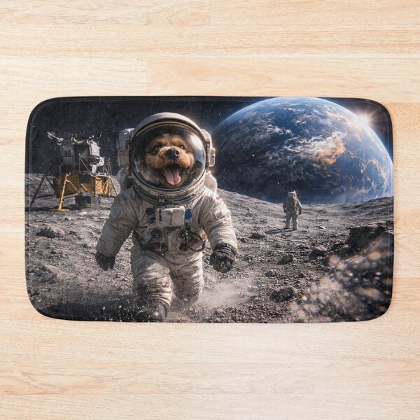 Item preview, Cockapoo Astronaut Moon Landing Space Art  designed and sold by Cockapoo Society.