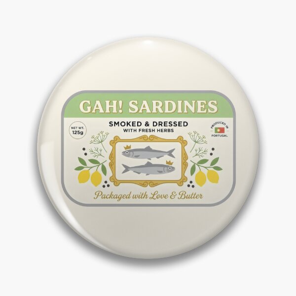 Item preview, Gah Sardines Smoked And Dressed Retro Packaging Kitchen Decor designed and sold by SplashTastic.
