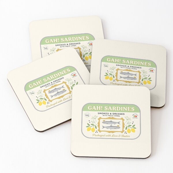 Item preview, Gah Sardines Smoked And Dressed Retro Packaging Kitchen Decor designed and sold by SplashTastic.