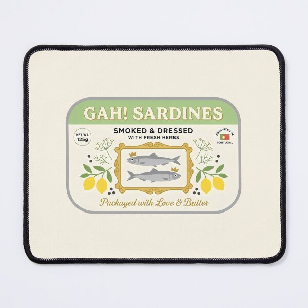 Item preview, Gah Sardines Smoked And Dressed Retro Packaging Kitchen Decor designed and sold by SplashTastic.