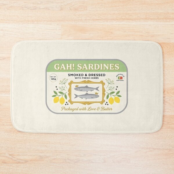 Item preview, Gah Sardines Smoked And Dressed Retro Packaging Kitchen Decor designed and sold by SplashTastic.