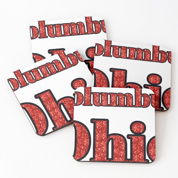 Item preview, Columbus Ohio City Name With Red Rhinestone designed and sold by TheIconSmith.