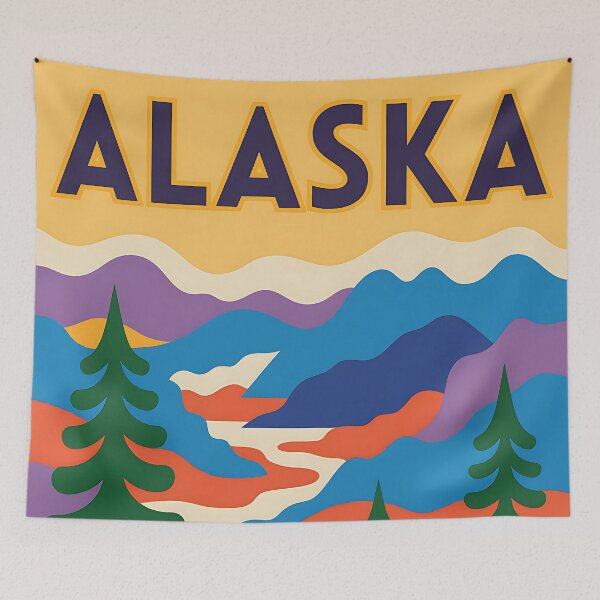 Item preview, Alaska - Travel Poster - USA designed and sold by PrintableTravel.