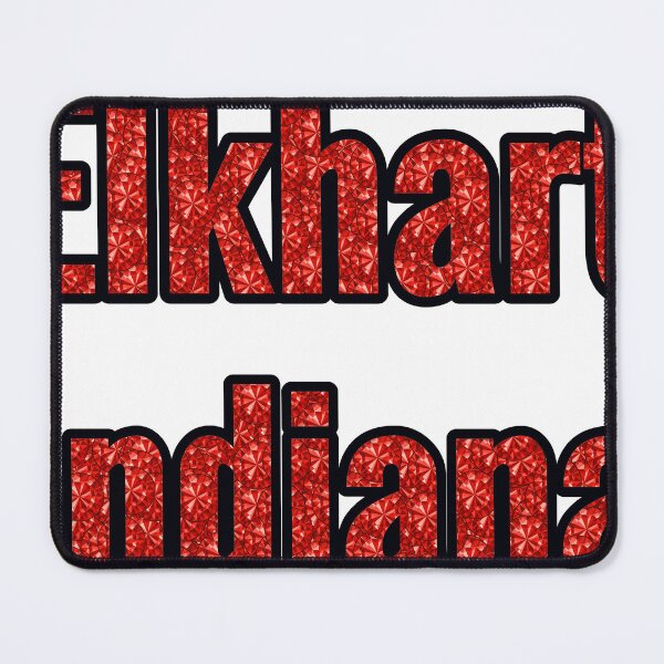 Item preview, Elkhart Indiana City Name With Red Rhinestone designed and sold by TheIconSmith.